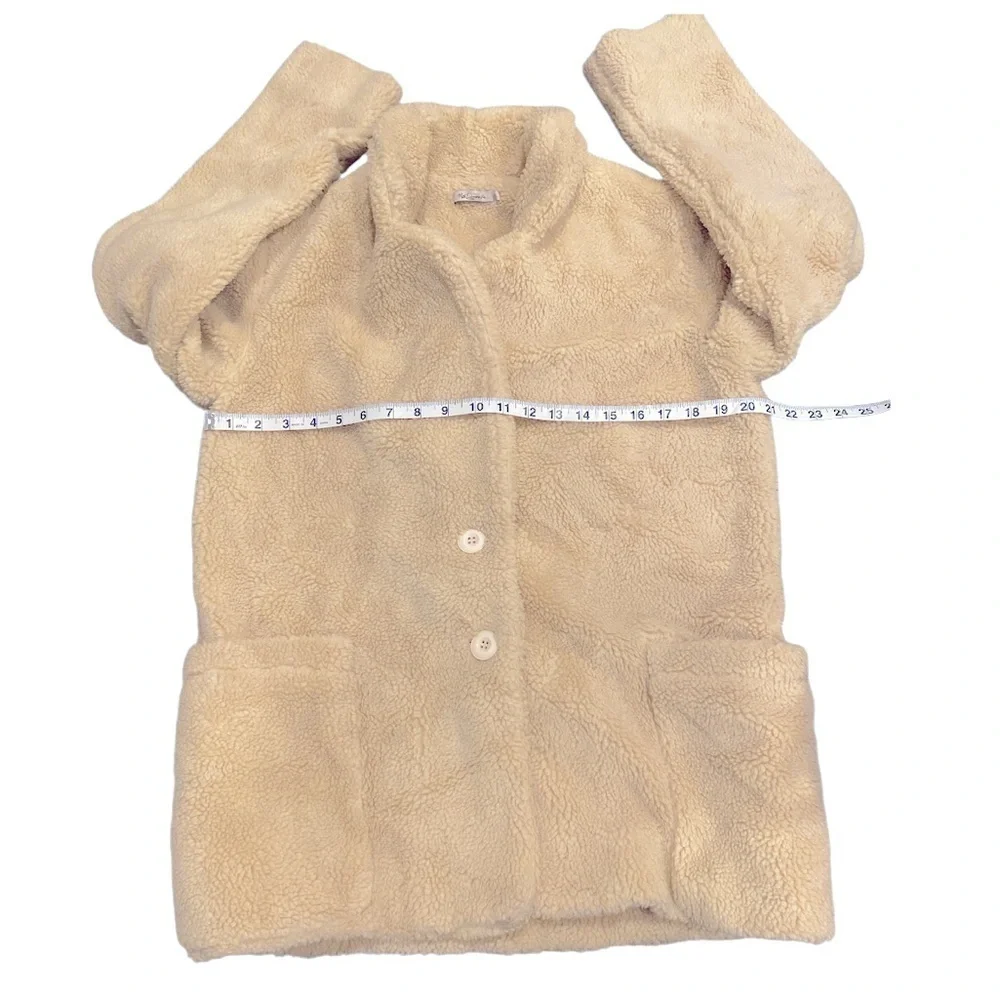Mes Demoiselles Paris Prosper Faux Shearling coat ecru
